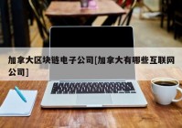 加拿大区块链电子公司[加拿大有哪些互联网公司]