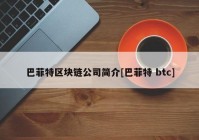 巴菲特区块链公司简介[巴菲特 btc]